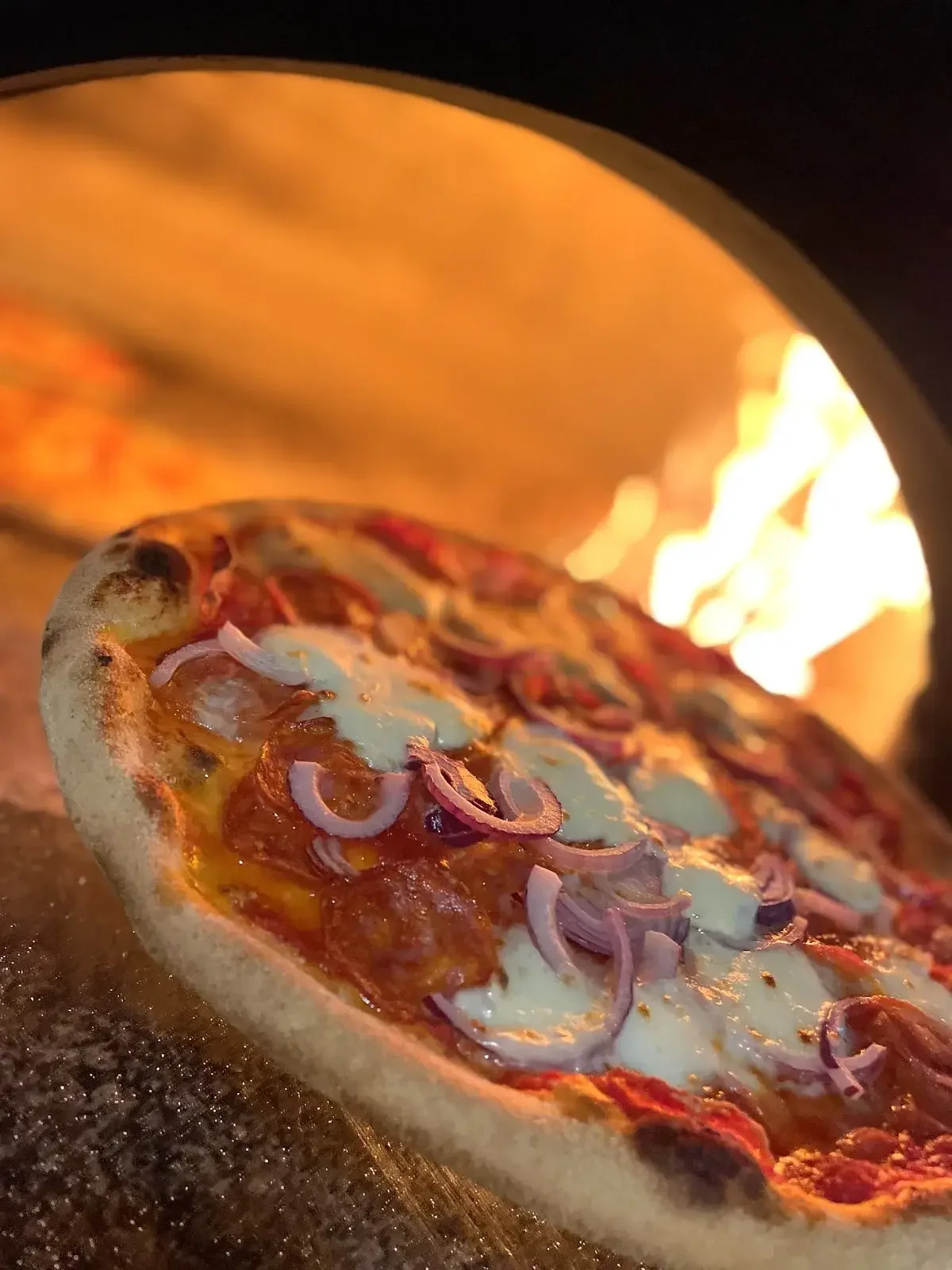 Pizza de pepperoni al horno